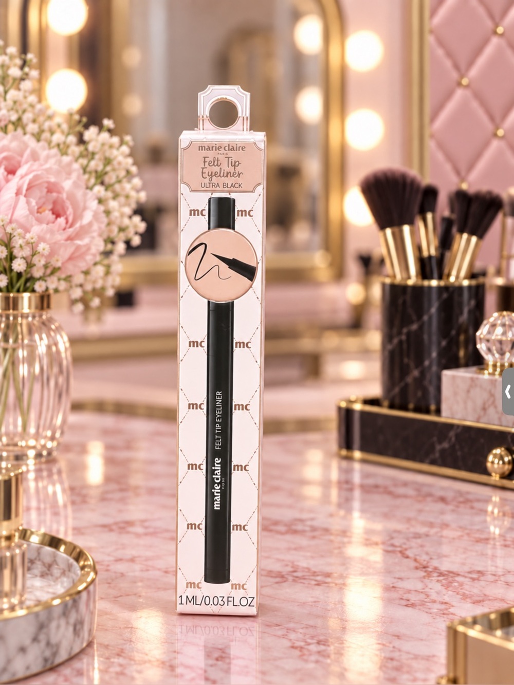 Marie Claire Felt Tip Eyeliner - Black